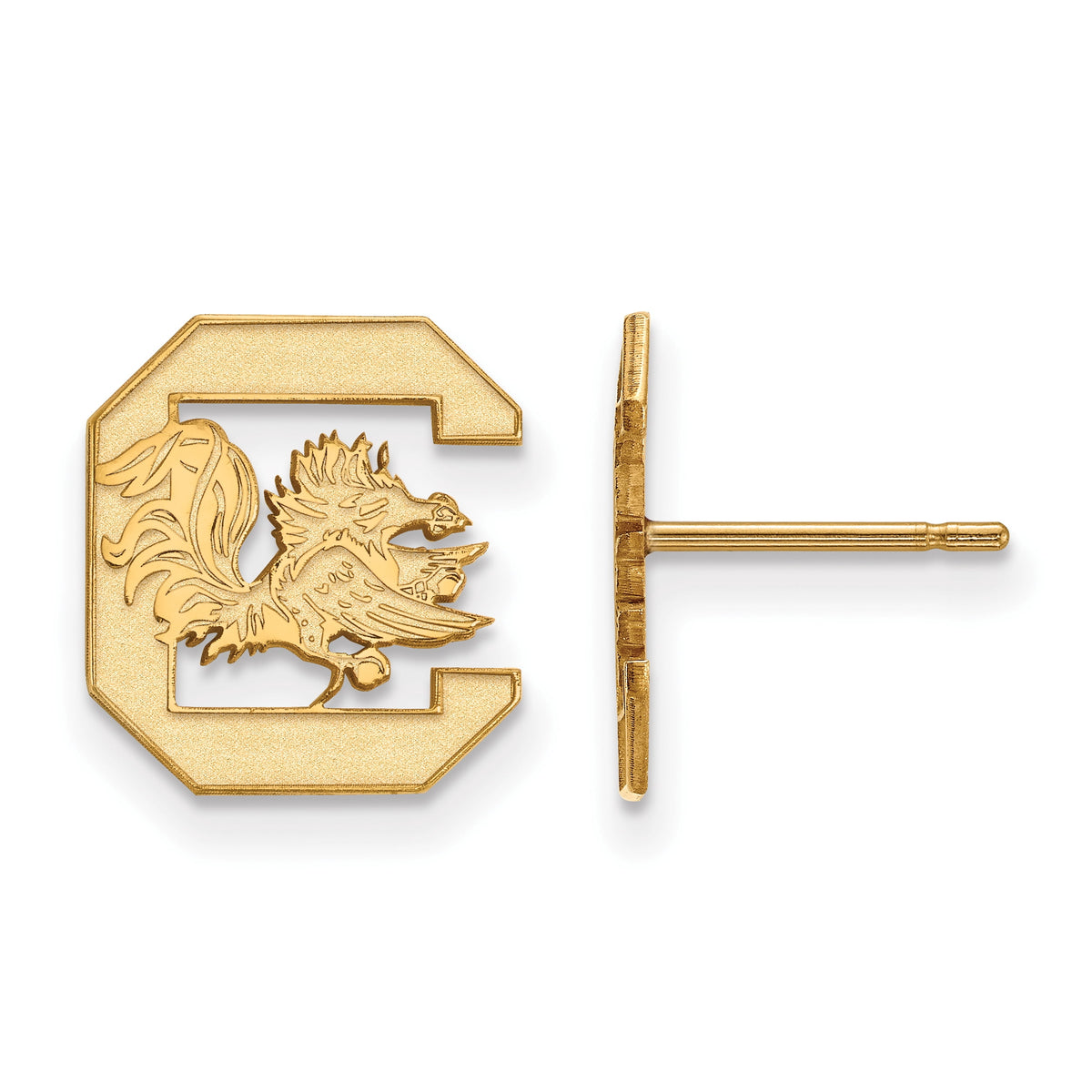 10k Gold LogoArt University of South Carolina Small Post Earrings Q1Y009USO
