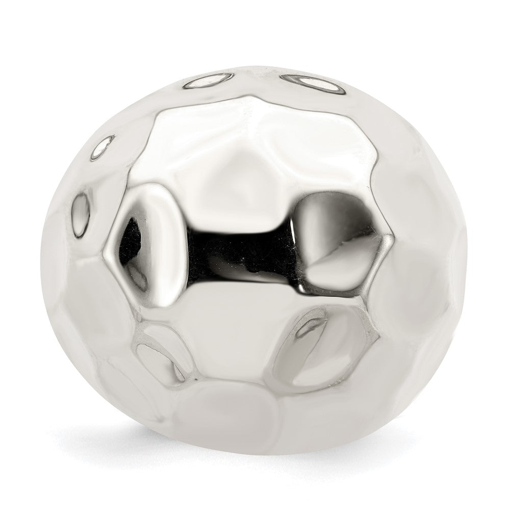 Sterling Silver Polished Textured Ring