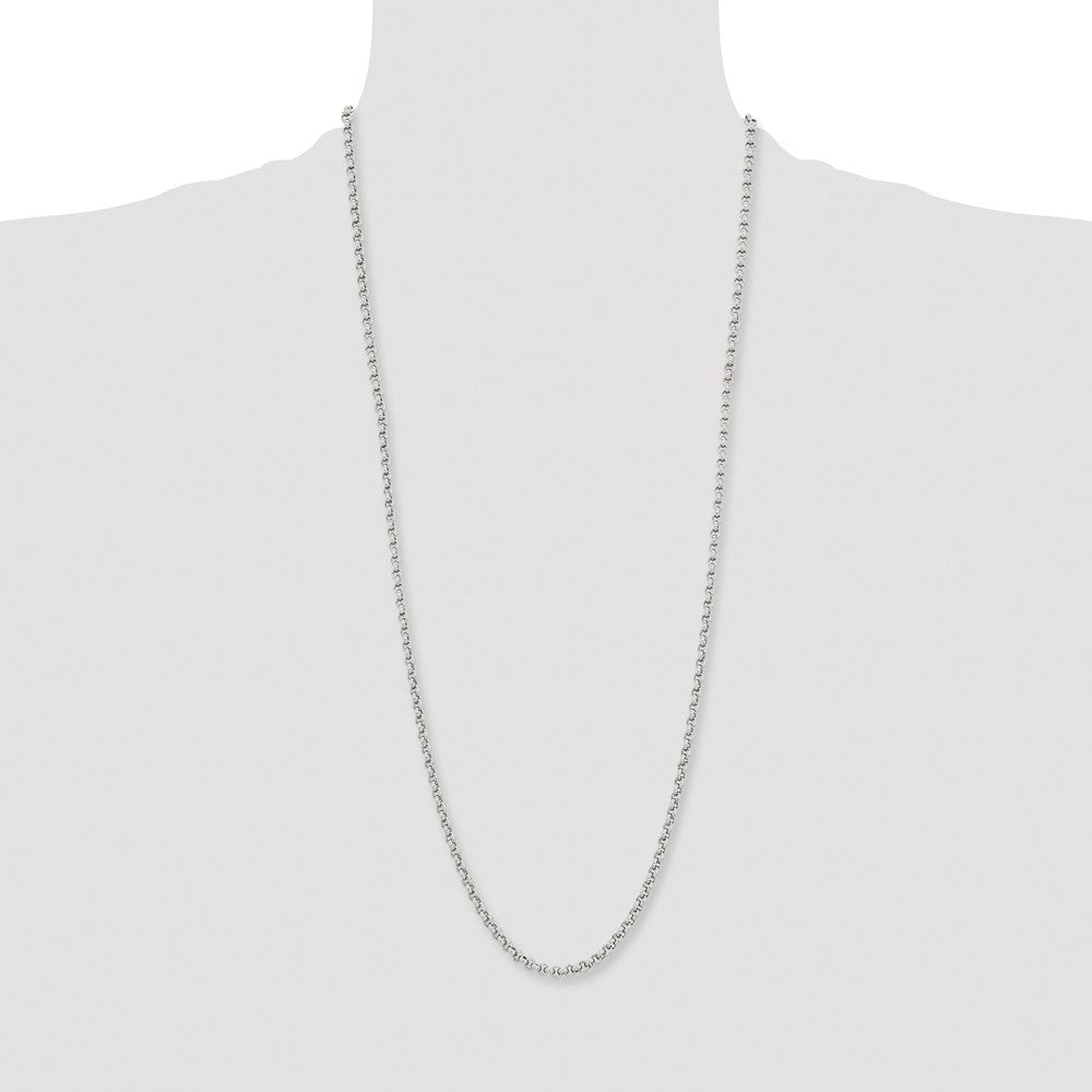 Stainless Steel Polished 3.9mm 30in Rolo Chain