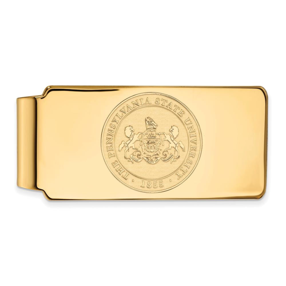 14k Gold Plated Silver Penn State Crest Money Clip