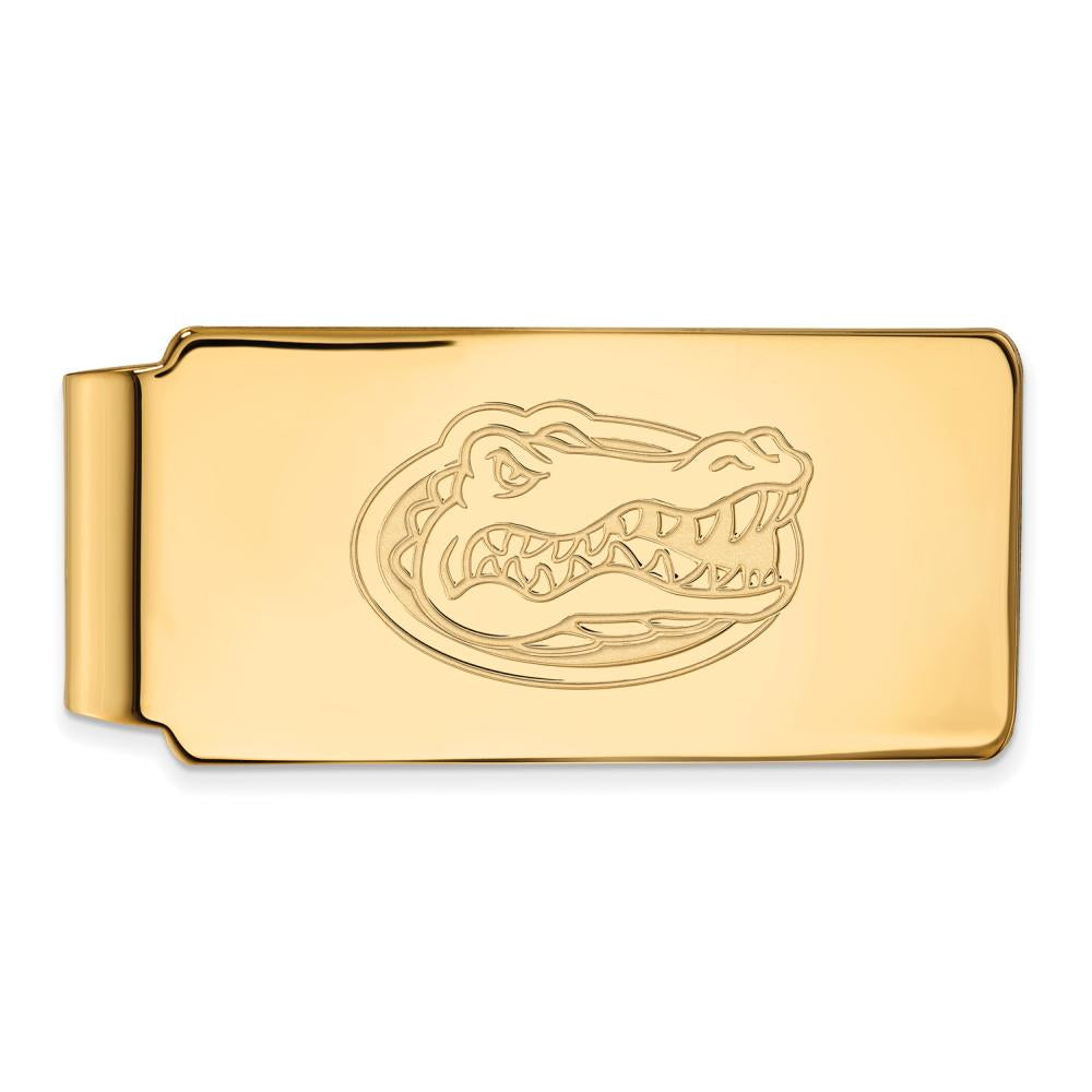 Sterling Silver Gold-plated LogoArt University of Florida Gator Money Clip Q-GP025UFL