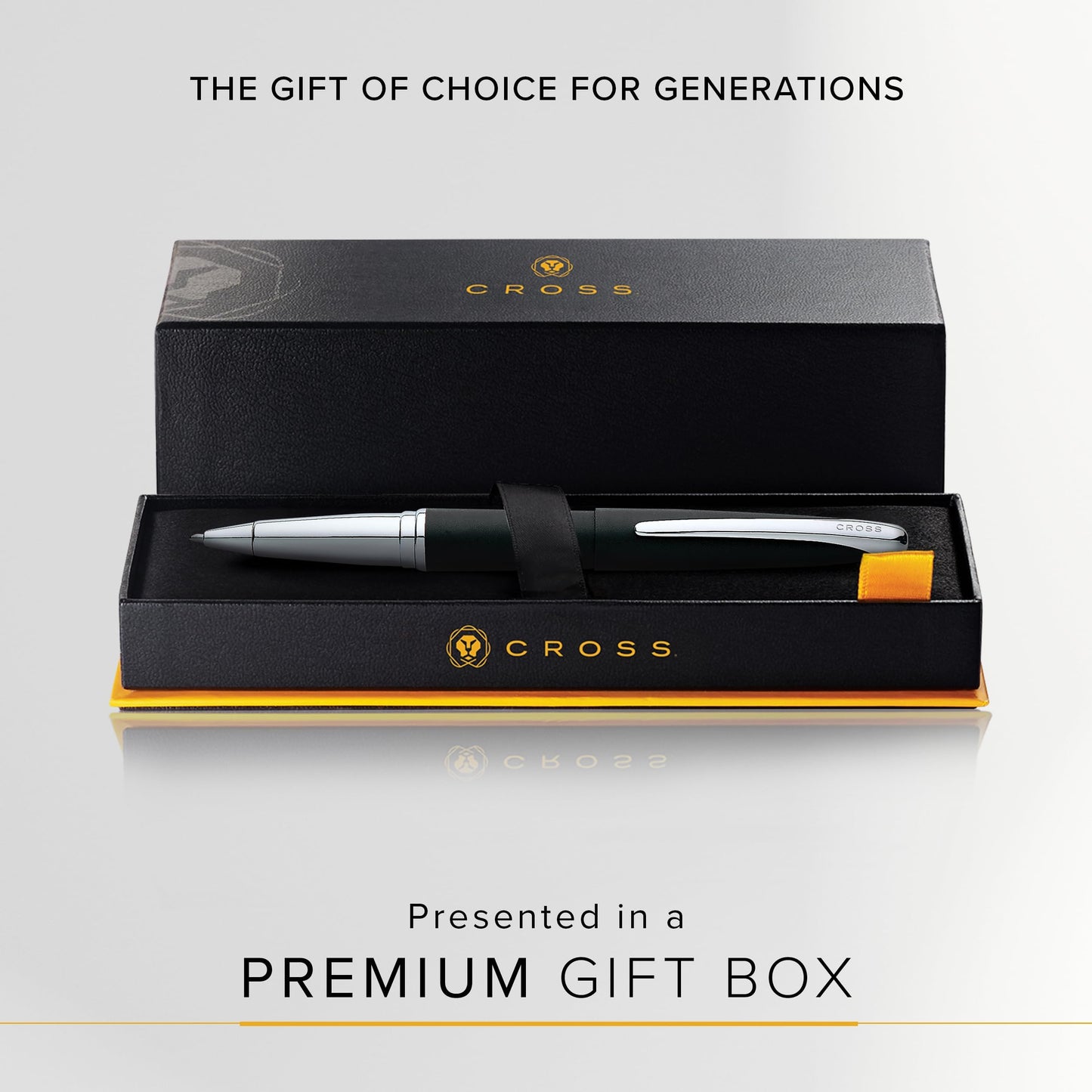 Cross ATX Refillable Ballpoint Pen, Medium Ballpen, Includes Premium Gift Box - Basalt Black