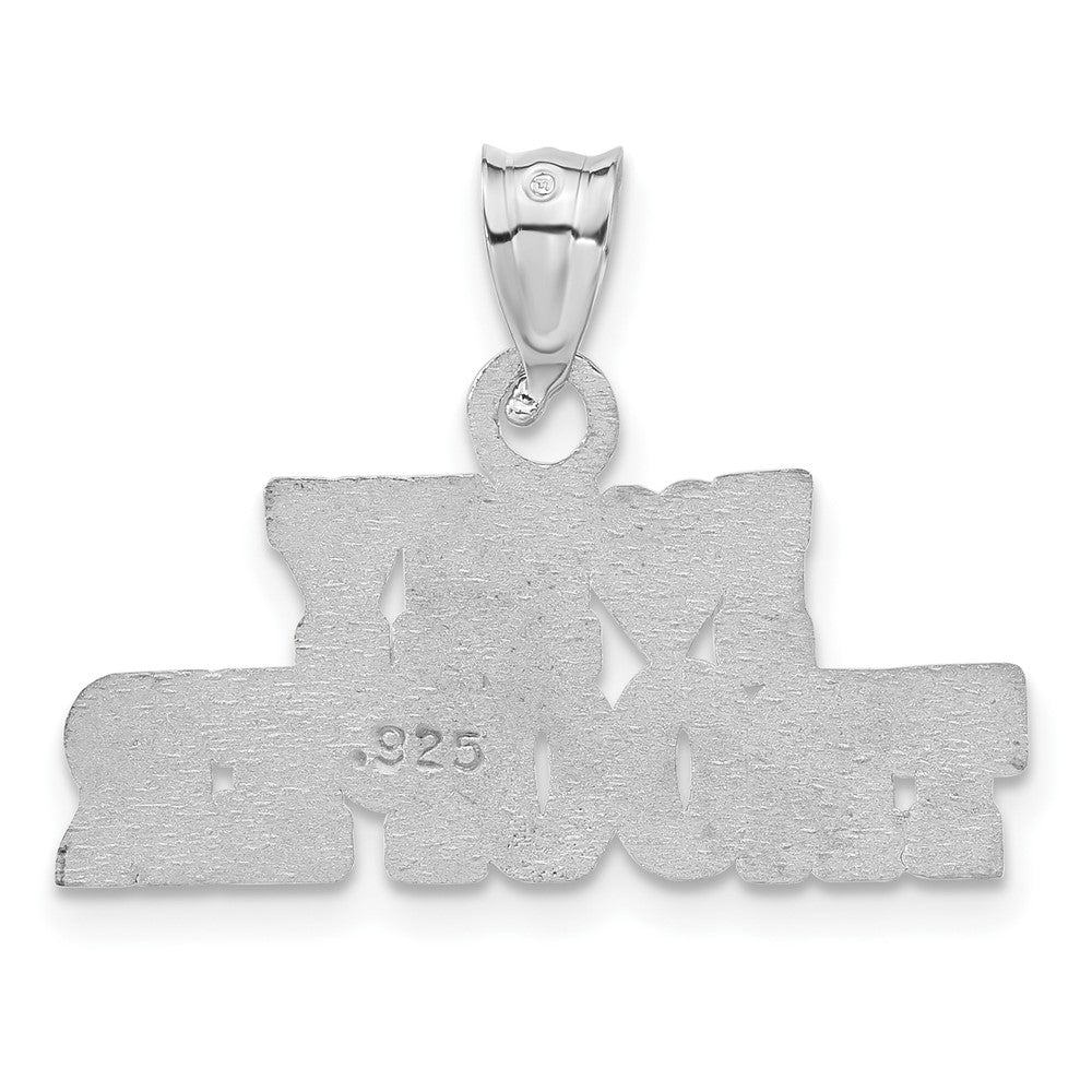 Sterling Silver Polished I Heart My Trooper Pendant