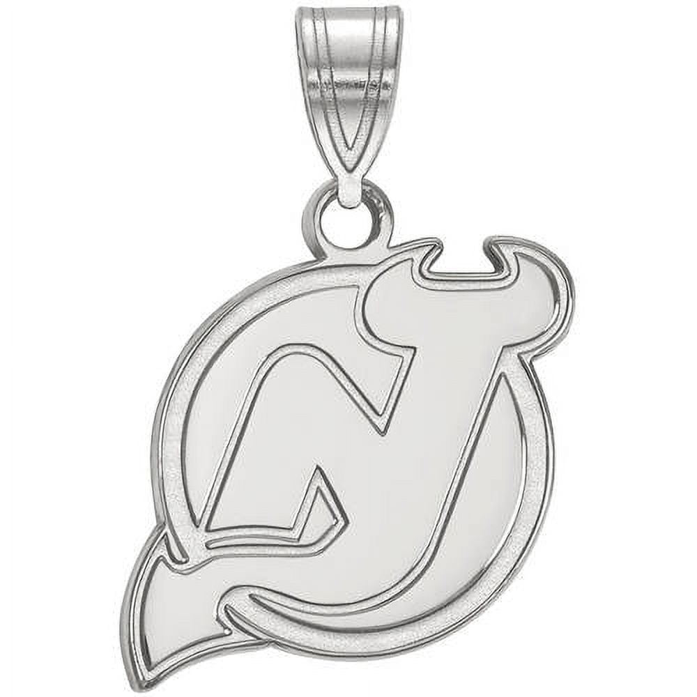 LogoArt NHL New Jersey Devils Sterling Silver Medium Pendant