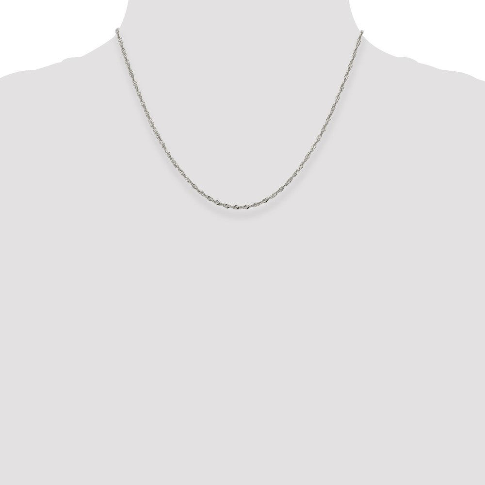 Sterling Silver 2mm Singapore Chain 18 Inches