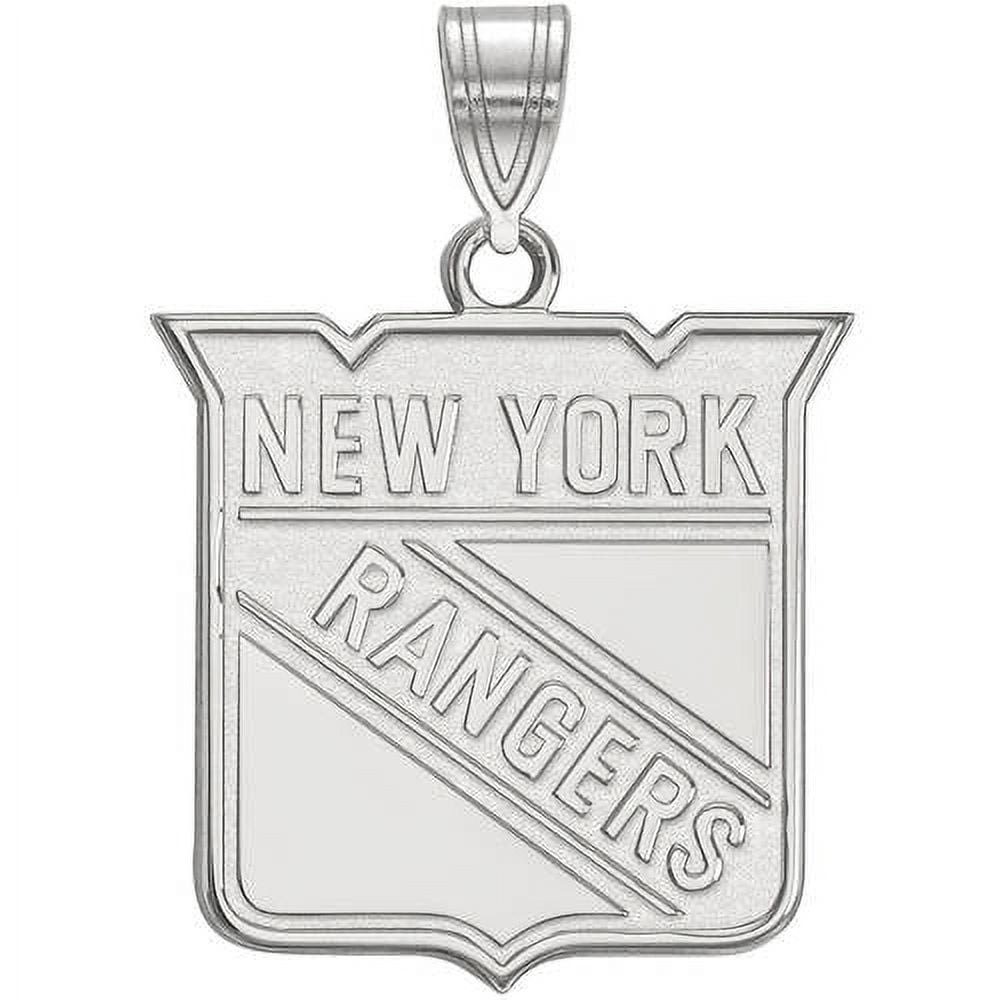 LogoArt NHL New York Rangers Sterling Silver Large Pendant