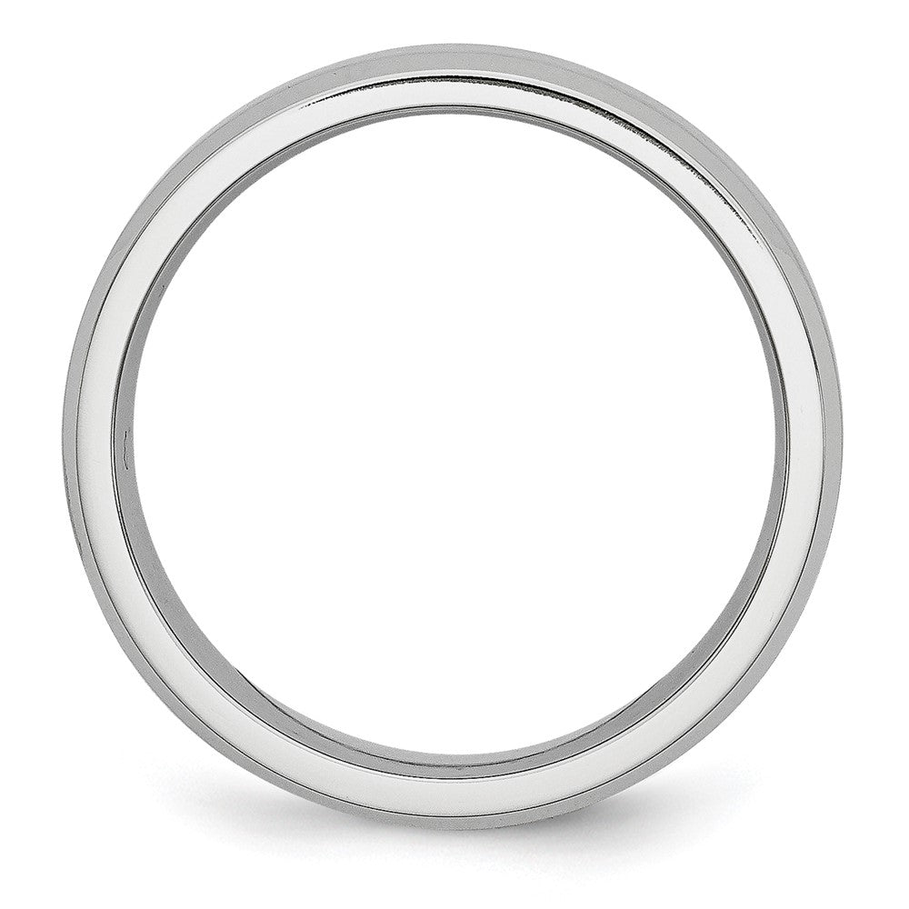Cobalt Satin and Polished Beveled Edge 6mm Band Size - 8