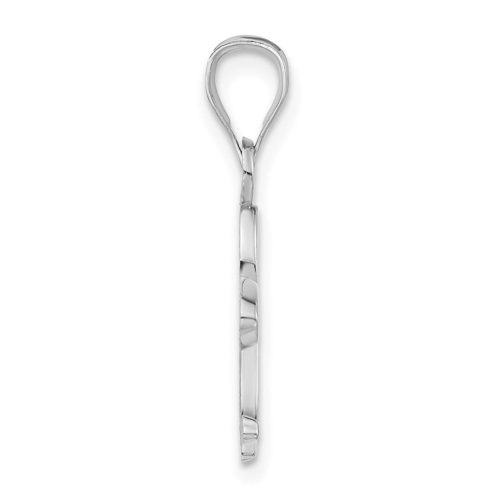 Sterling Silver Polished I Heart My Trooper Pendant