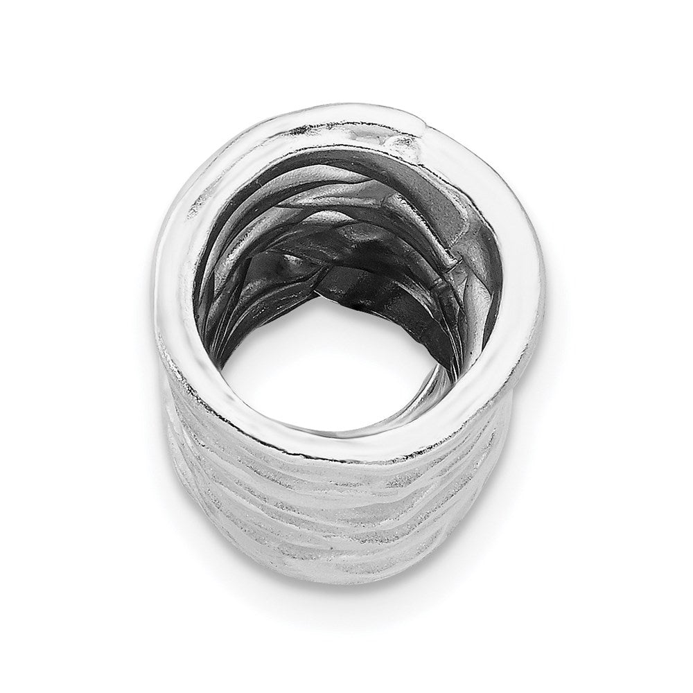 SS Rhodium-plated Scrunch Slide Pendant
