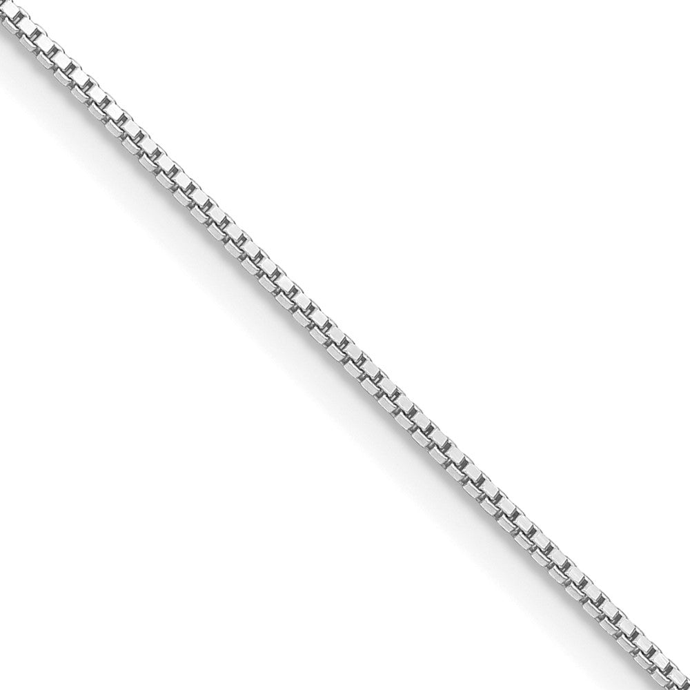 Sterling Silver Rhodium-plated .9mm Box Chain with a 2 inch extention 18 Inches