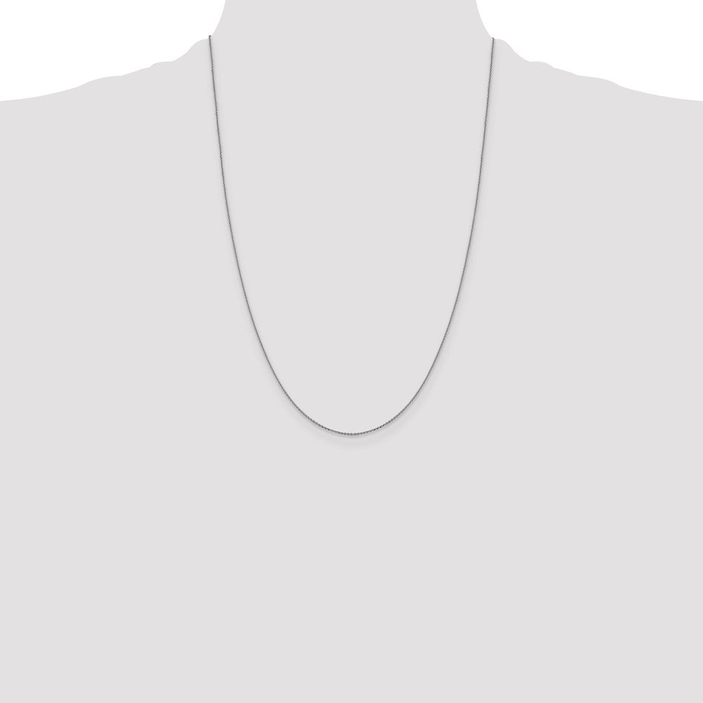 10k White Gold 1.0 mm D/C Cable Chain