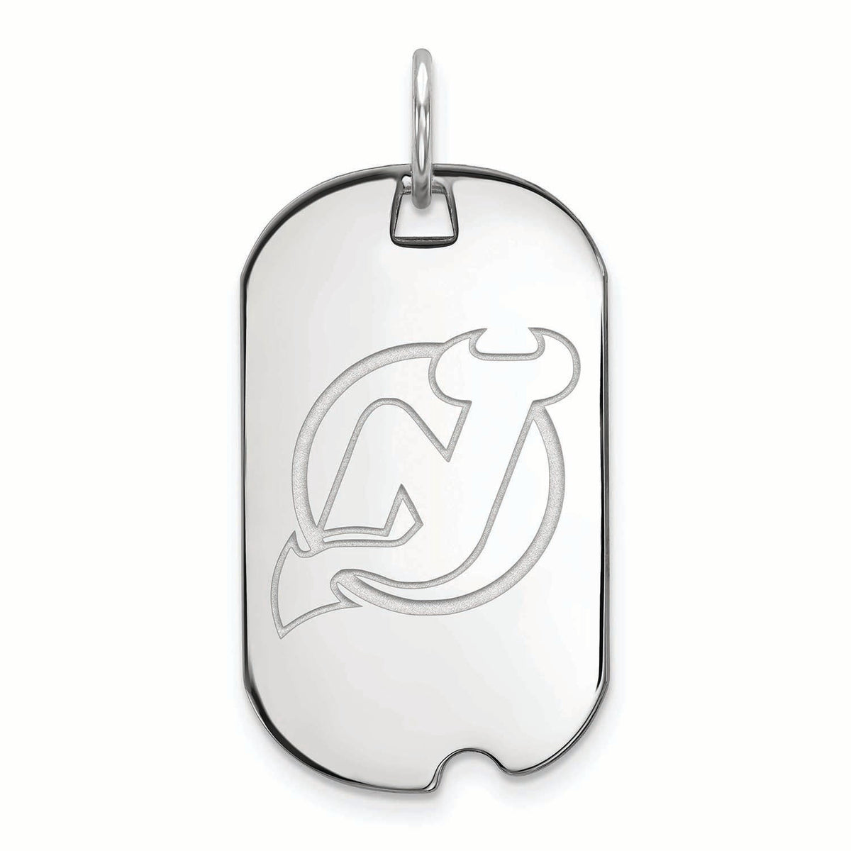Women's New Jersey Devils Sterling Silver Small Dog Tag