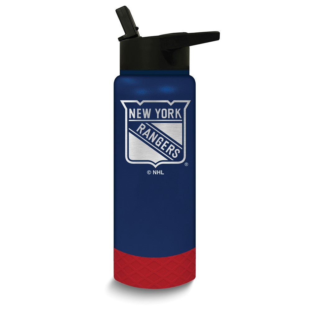 NHL New York Rangers Stainless Steel Silicone Grip 24 oz. Water Bottle