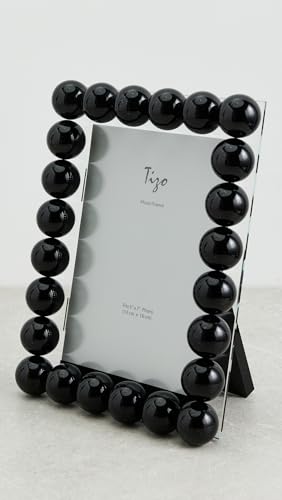 Black Crystal Glass Bubble 5x7 Photo Frame