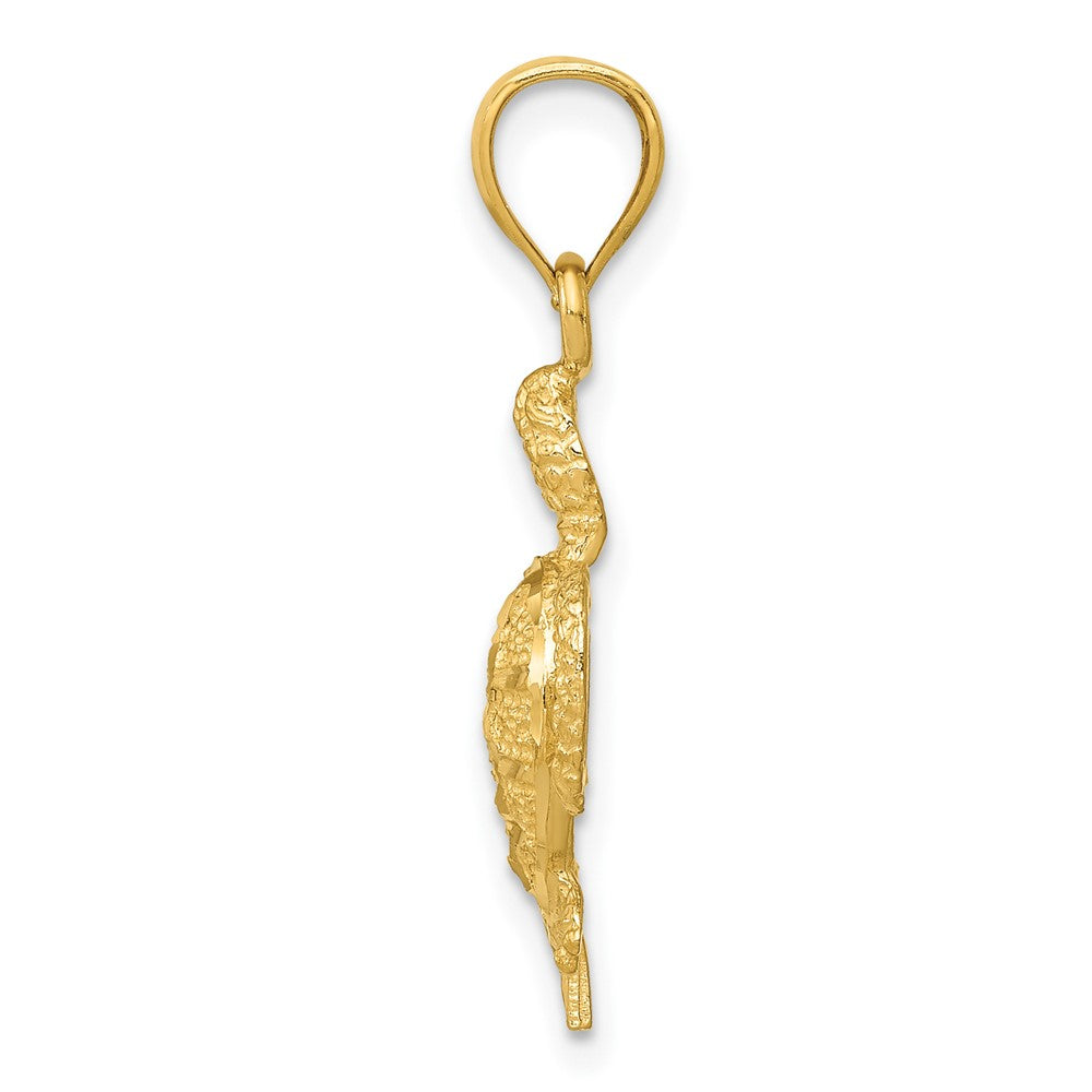 10K Turtle Pendant Yellow Gold