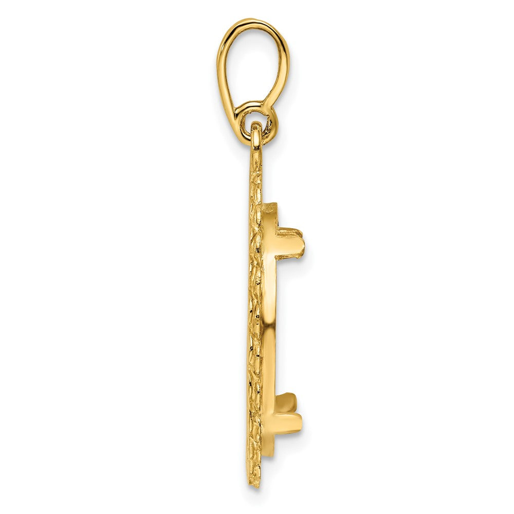 Wideband Distinguished Coin Jewelry 14k Polished S Chain 14.0mm Prong Coin Bezel Pendant