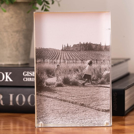 Bey Berk Chelsea Acrylic & Stainless Steel Frame 5"X7"