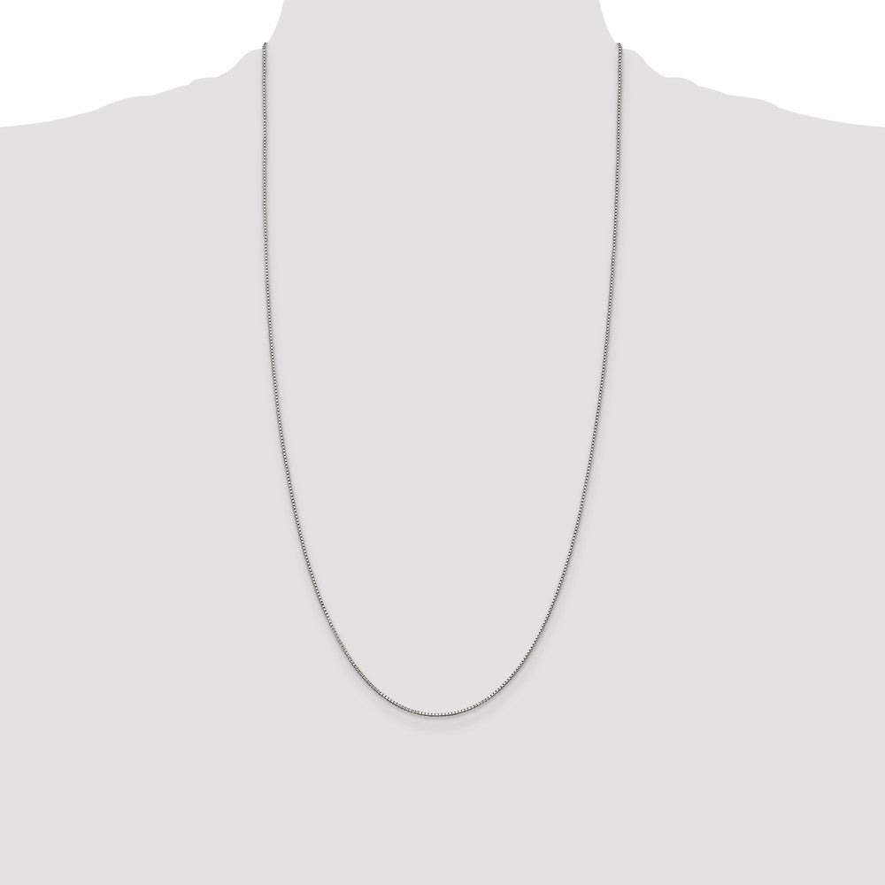 Sterling Silver .9mm Box Chain 28 Inches