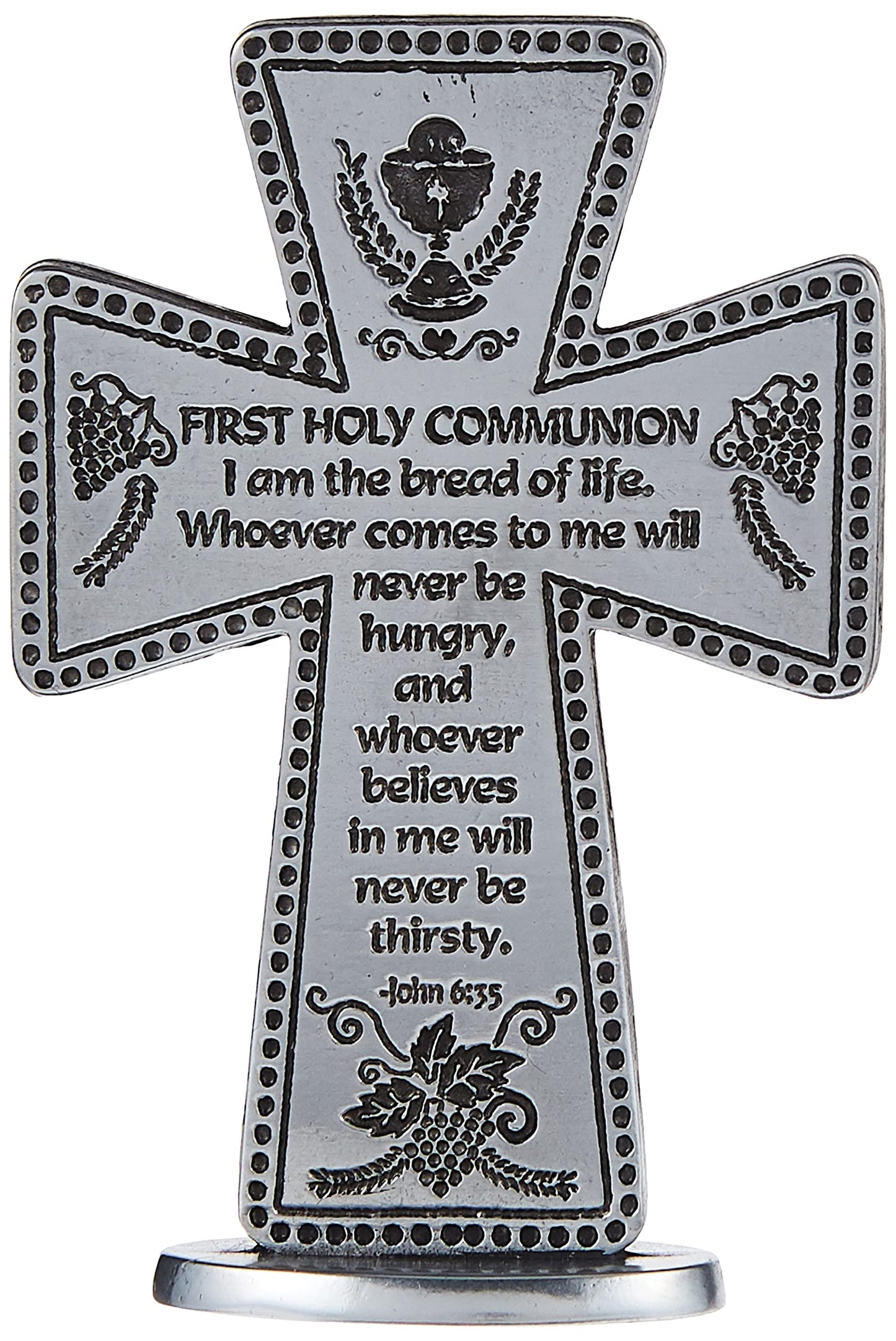 Cathedral Art SQP101 First Holy Communion Standing Message Cross, 3-Inch