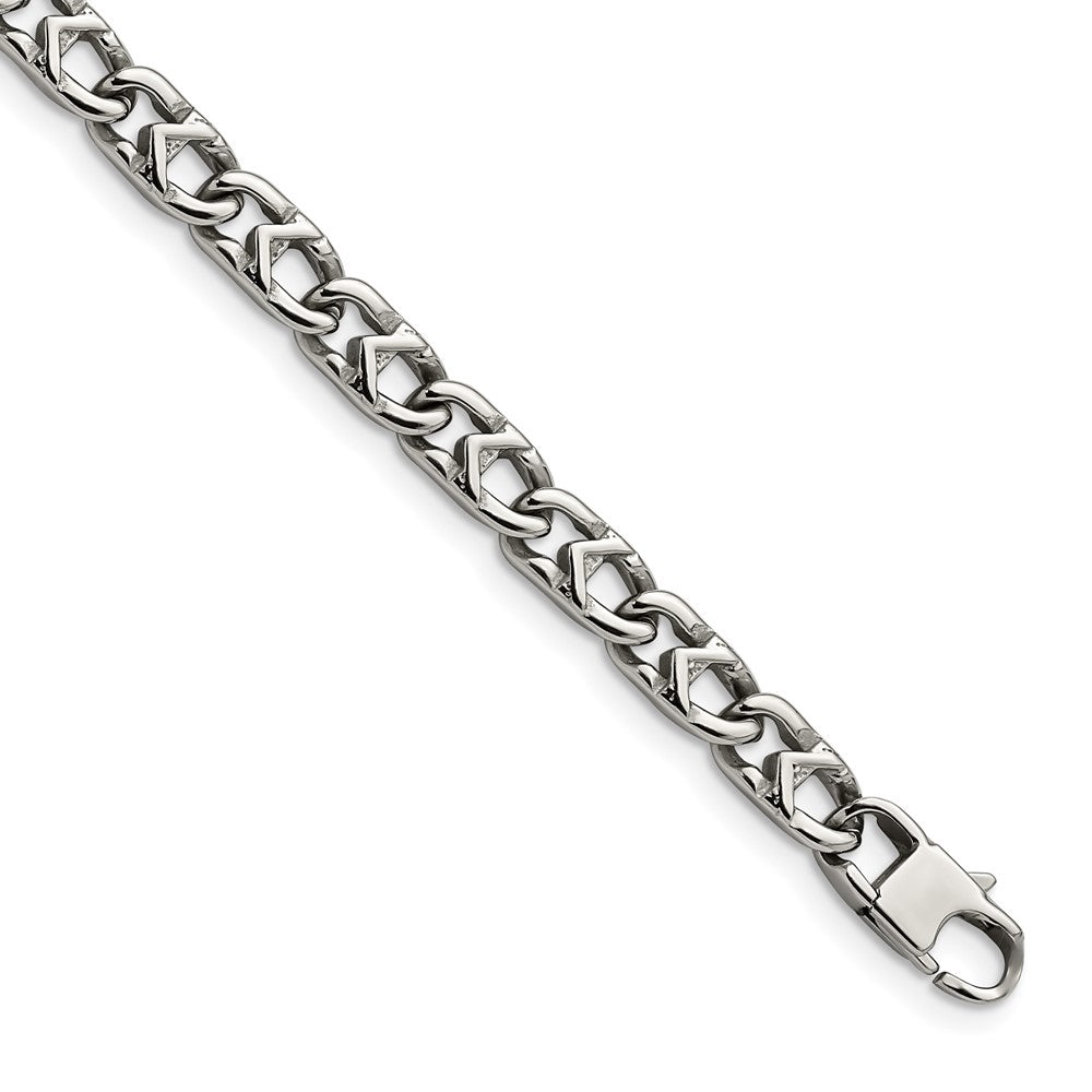 Stainless Steel Polished 6mm 8.5in Bracelet 8.5 inches