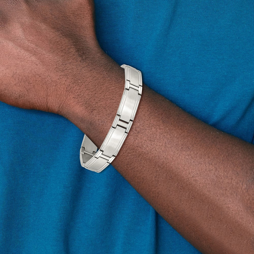 Stainless Steel Brushed and Polished 9.25in Bracelet 9.5 inches