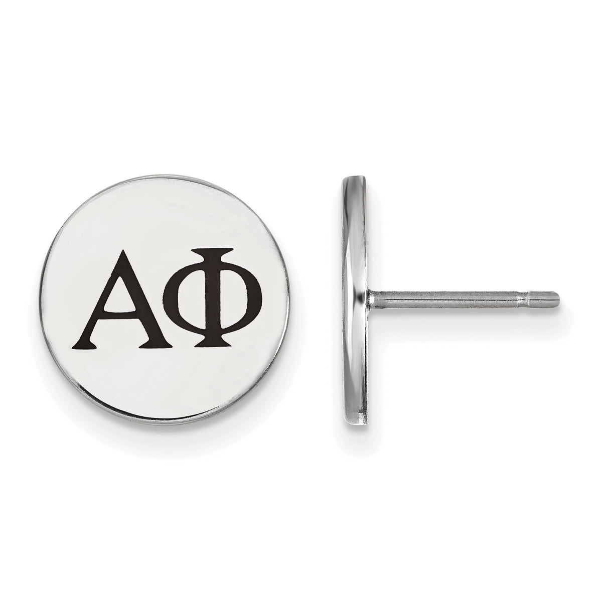 Sterling Silver Official Licensed Greek Sororities Alpha Phi (??) Enameled Post Earrings