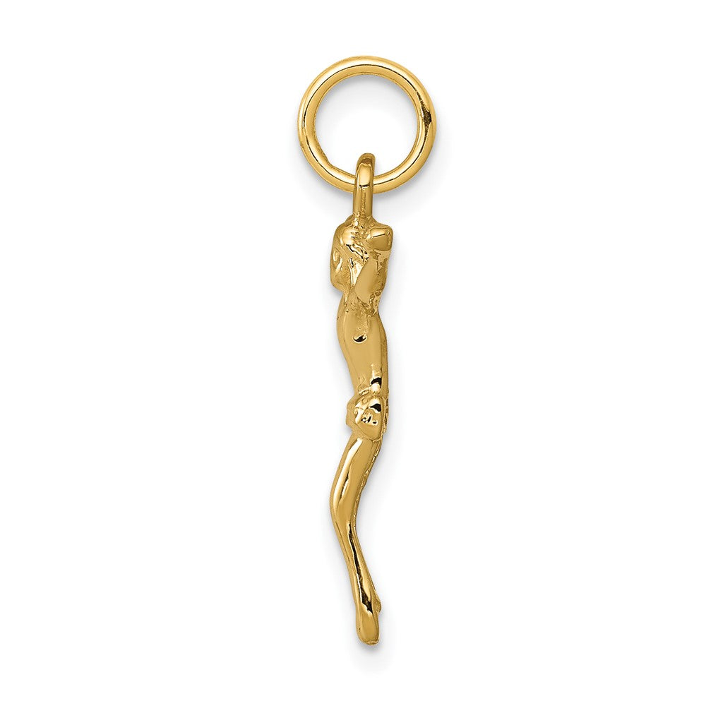 10k Crucifix Charm Yellow Gold