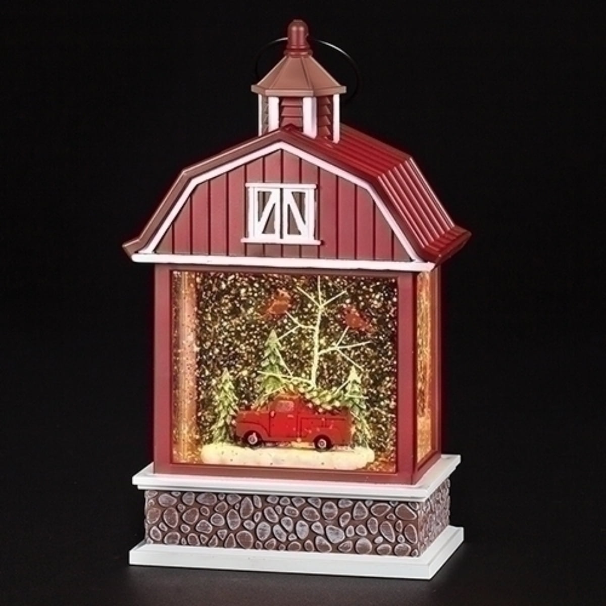 Roman 133307 Led Swirl Barn with Truck, 9.25 inch, Multicolor