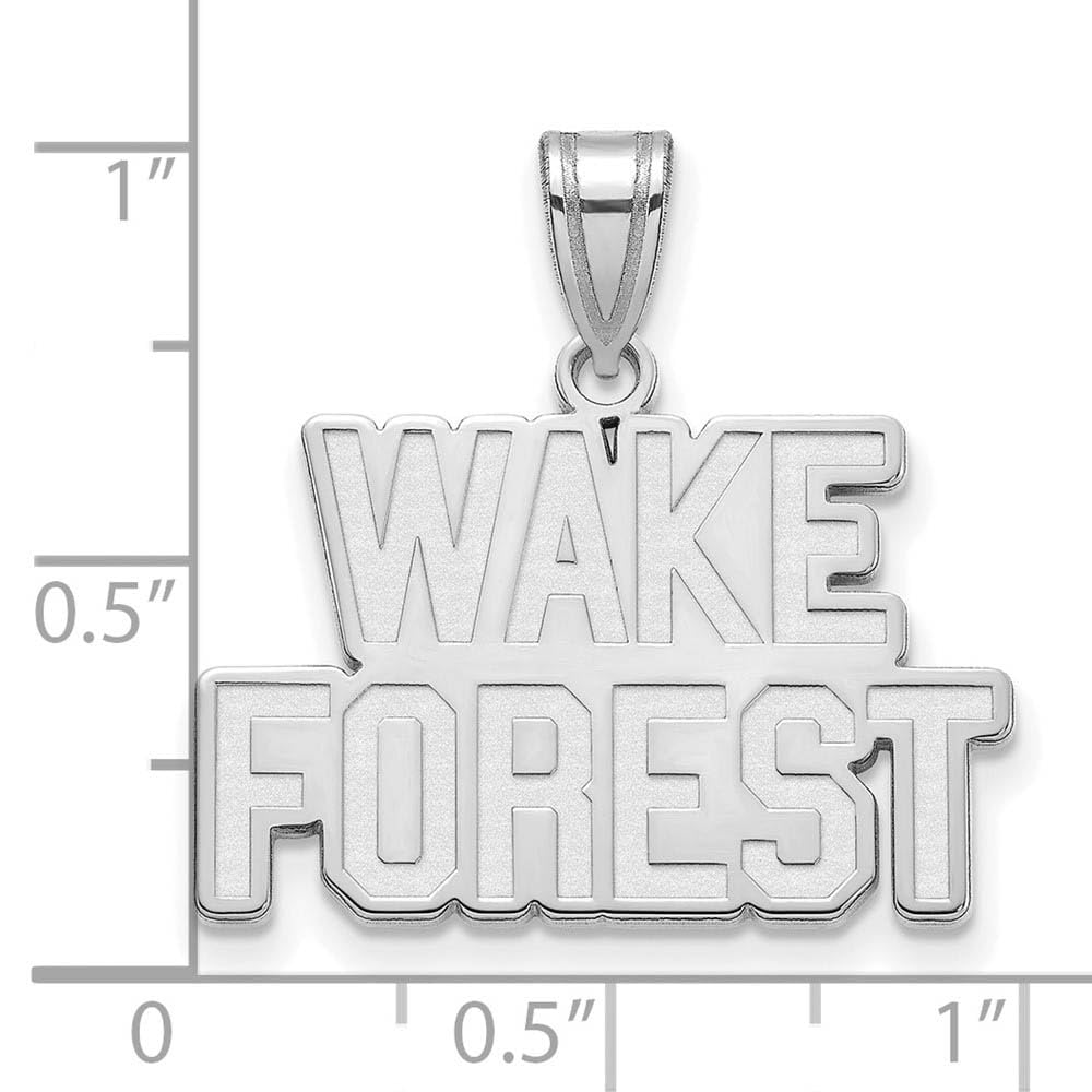 LogoArt Sterling Silver Wake Forest University Medium Pendant Necklace