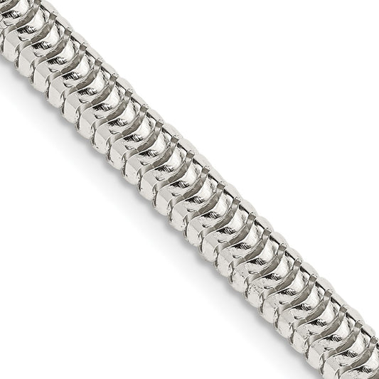 Sterling Silver 5mm Round Snake Chain 18 Inches