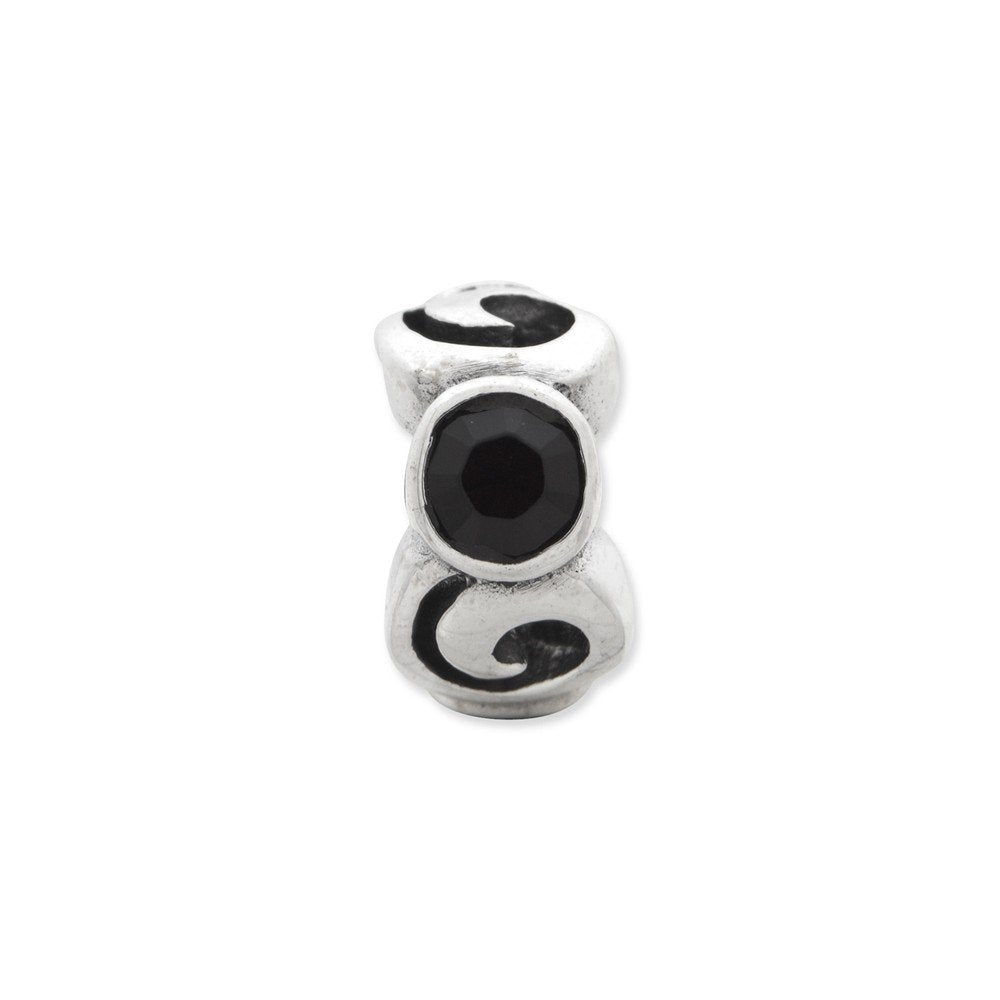 Sterling Silver Reflections January Red Preciosa Crystal Birthstone Bead