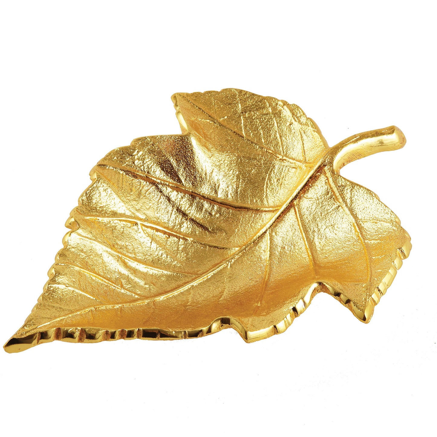 Small Gold-tone Aluminum Maple Leaf Tray QGM22345