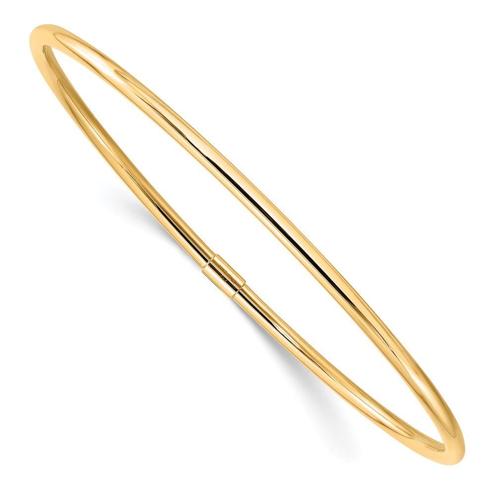 10K Yellow Gold Slip-On Bangle 8.25  inches