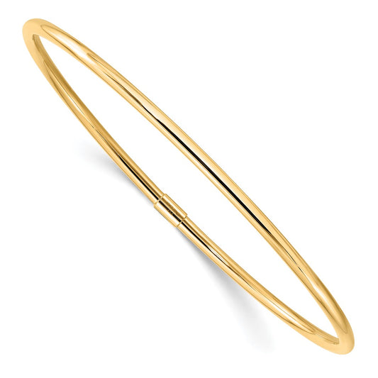 10K Yellow Gold Slip-On Bangle 8.25  inches