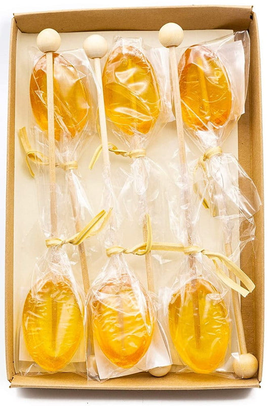 Hand Made in USA Flavored Honey On Wooden Stirrer Gift Pack (6 Count)