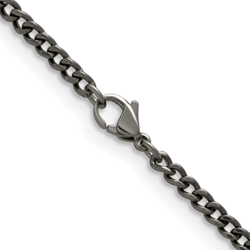 Titanium Polished 3.5mm 18in Curb Chain