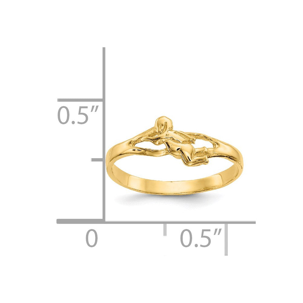 14k Angel Baby Ring Size 2