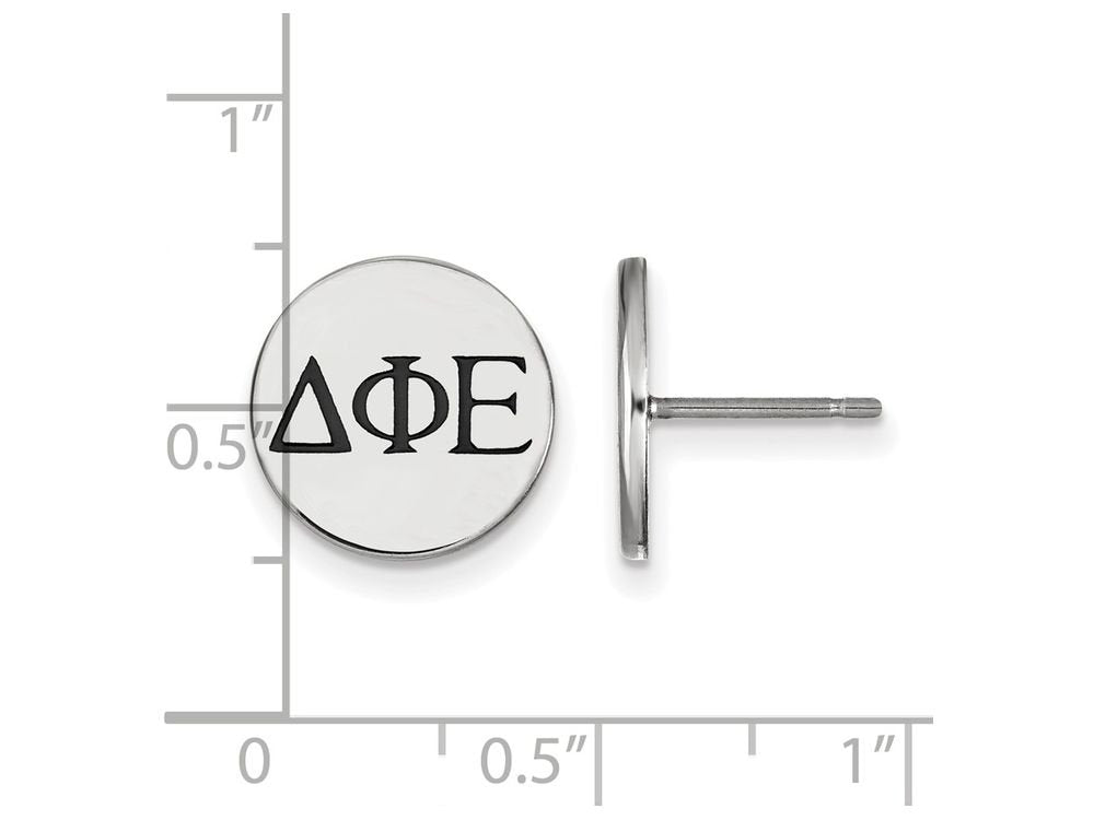 Sterling Silver Official Licensed Greek Sororities Delta Phi Epsilon (???) Enameled Post Earrings