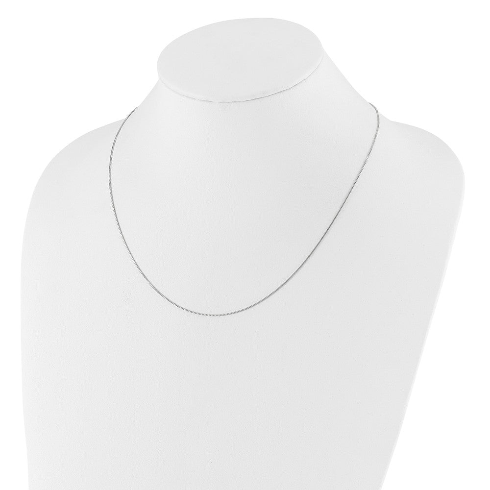 10K White Gold Adjustable .7mm Box Chain