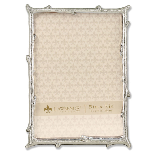 Silver Metal Natural Branch Motif 5x7 Frame - 5x7