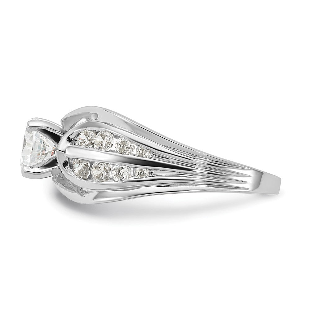 Sterling Silver Rhodium-plated Diamonore Ring