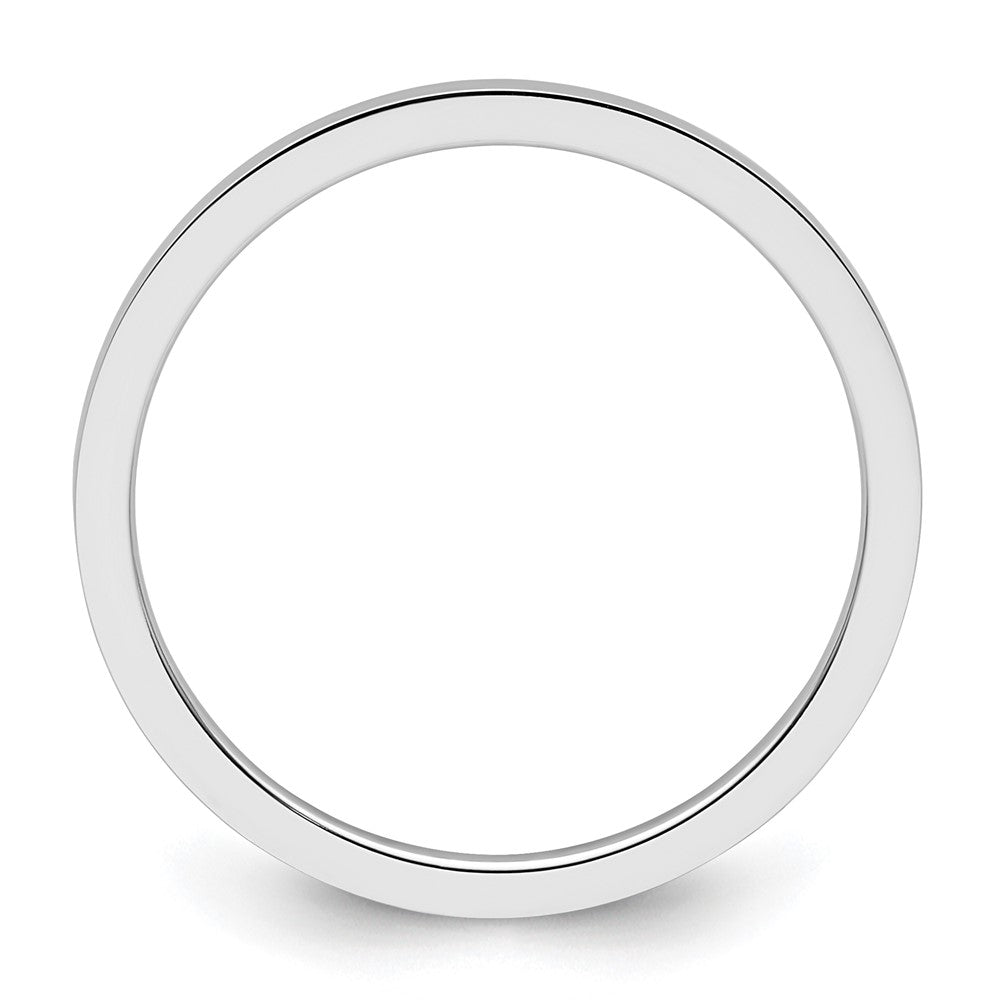 10K White Gold 1.2mm Flat Polished Stackable Band Size 5