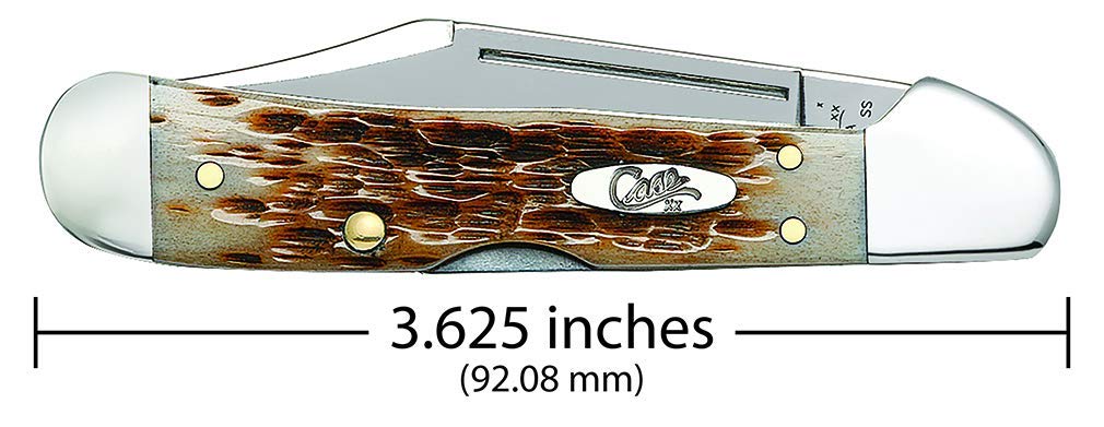 Case Folding Mini CopperLock Pocket Knife Amber Bone