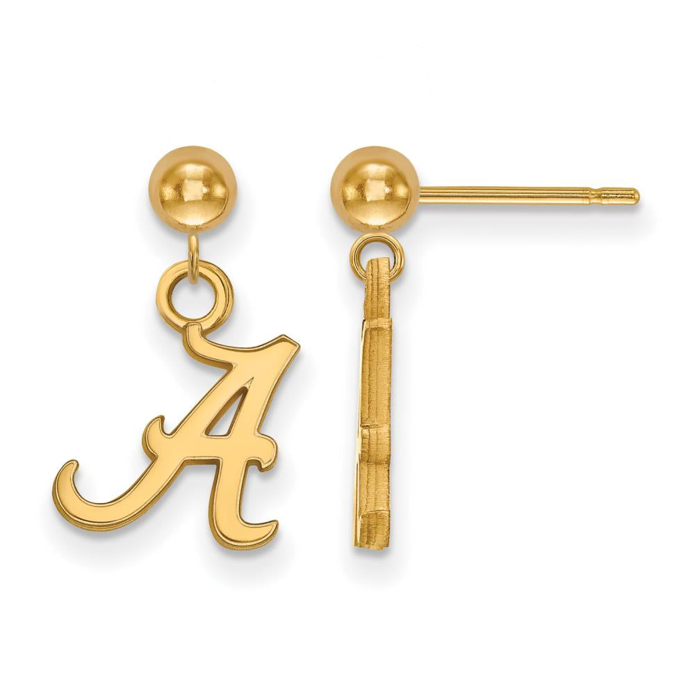 Alabama Earrings Dangle Ball (14k Yellow Gold)