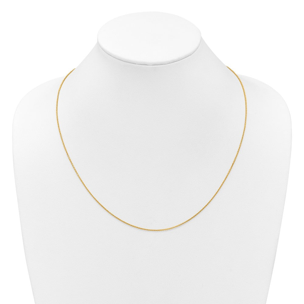 14K Adjustable 1.4mm Round Cable Chain