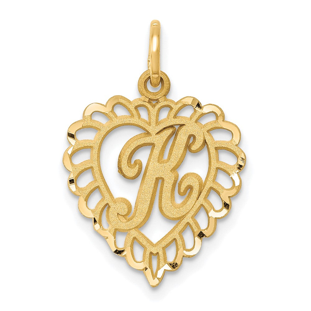 10k  Gold Initial K Charm