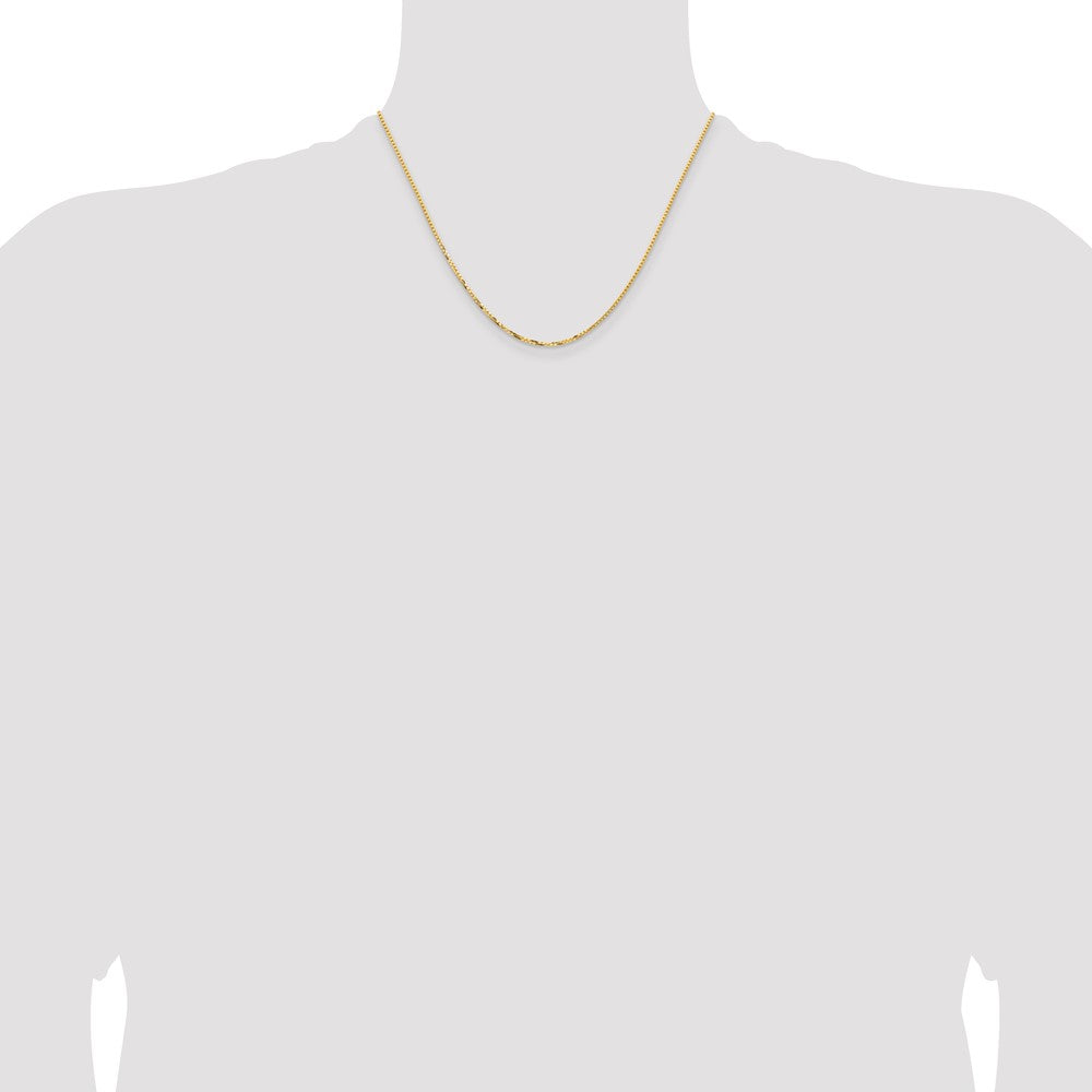 14K 1.45mm Concave Box Chain