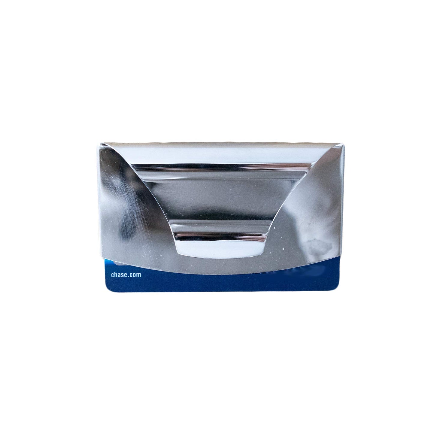 Silver-tone Money Clip and Business Card Holder QGL8041