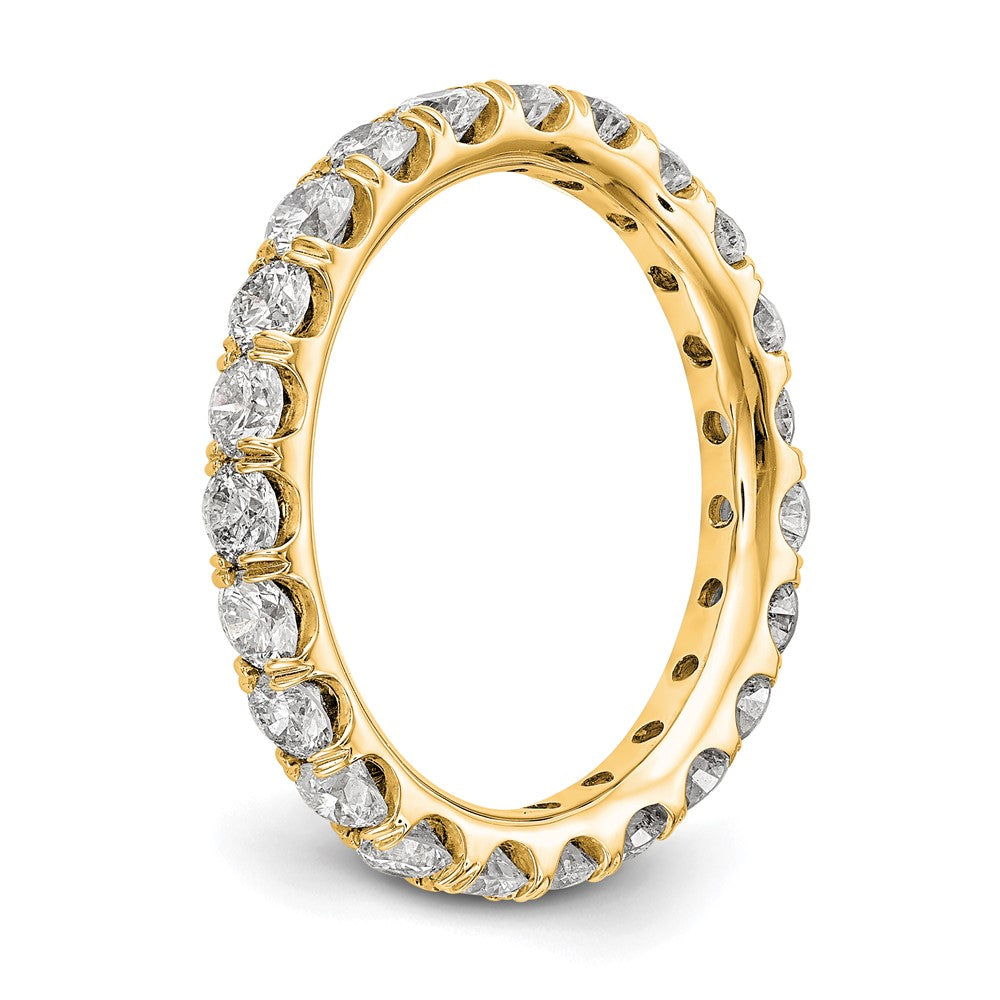 14k 2 carat Lab Grown Diamond VS/SI+ G+ Size 9 Shared Prong Eternity Band