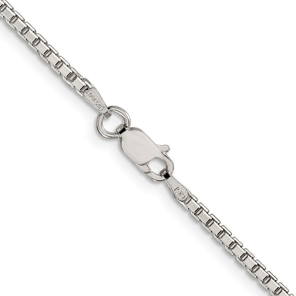 Sterling Silver 2mm 8 Sided Diamond-cut Box Chain 26 Inches